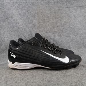 Nike Baseball Cleats Mens 8 Vapor Strike 2 Black White Lace Up Low Athletic Shoe